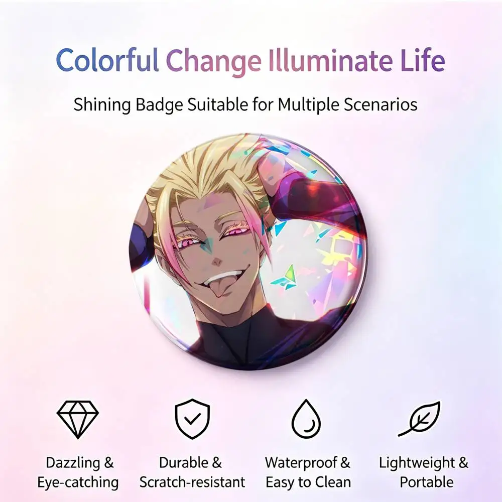 Anime S-Shidou Ryusei B-BLUE LOCK Custom Printed Tinplate Pins Personalized Lapel Badge Gifts