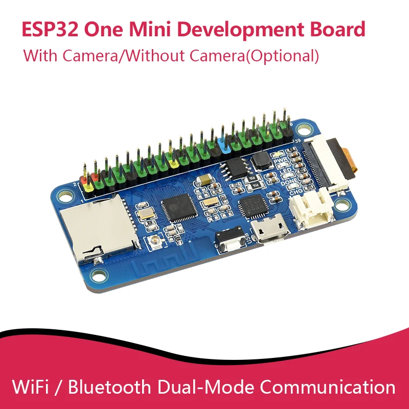 

ESP32 One Mini Development Board With WiFi / Bluetooth, Optional Camera, Compatible with sorts of Raspberry Pi HATs