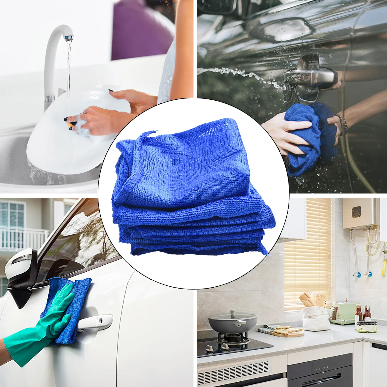 Home Microfiber Kit Polish Rinse Accessories Car Clean Cloth Detailing Towels Wash 30*30cm Absorbent Practical