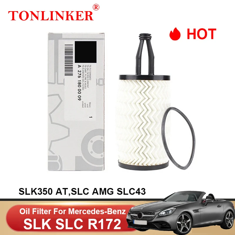 

TONLINKER Oil Filter A2761800009 For Mercedes Benz SLC Class R172 2016-2019 AMG SLC43 SLK 350AT 2011-2016 Car Accessories Goods