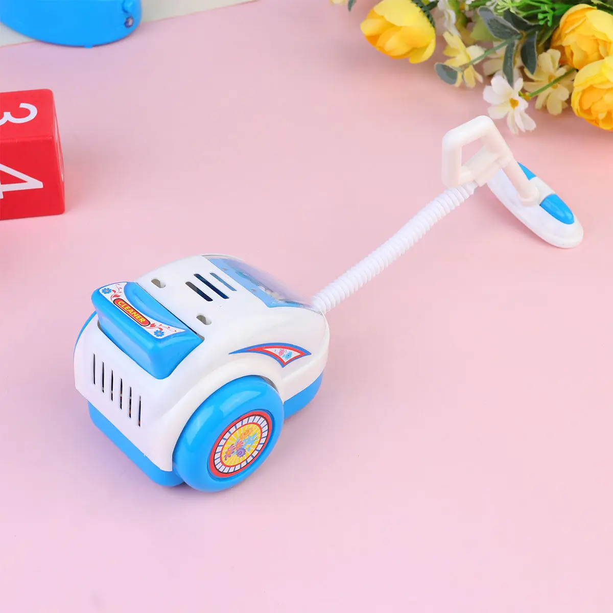 Blue Vacuum Cleaner Simulation Kid Pretend Play Educational Home Appliances Set for Boys and Girls Kid Pretend Toy