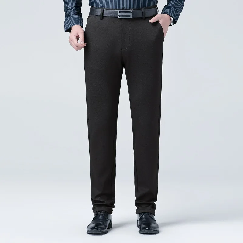 

Men's Wool Korean Casual Pants Autumn Winter Busin Long Faion Set Faionable Men's Clothing Winter Season Long Trousers