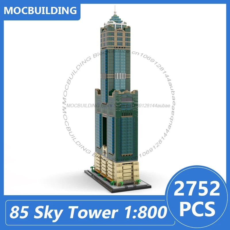85 Sky Tower Modell im Maßstab 1:800 in Taiwan Moc Bausteine Diy Montieren Ziegel Architektur Display Weihnachten Spielzeug Geschenke 2752PCS