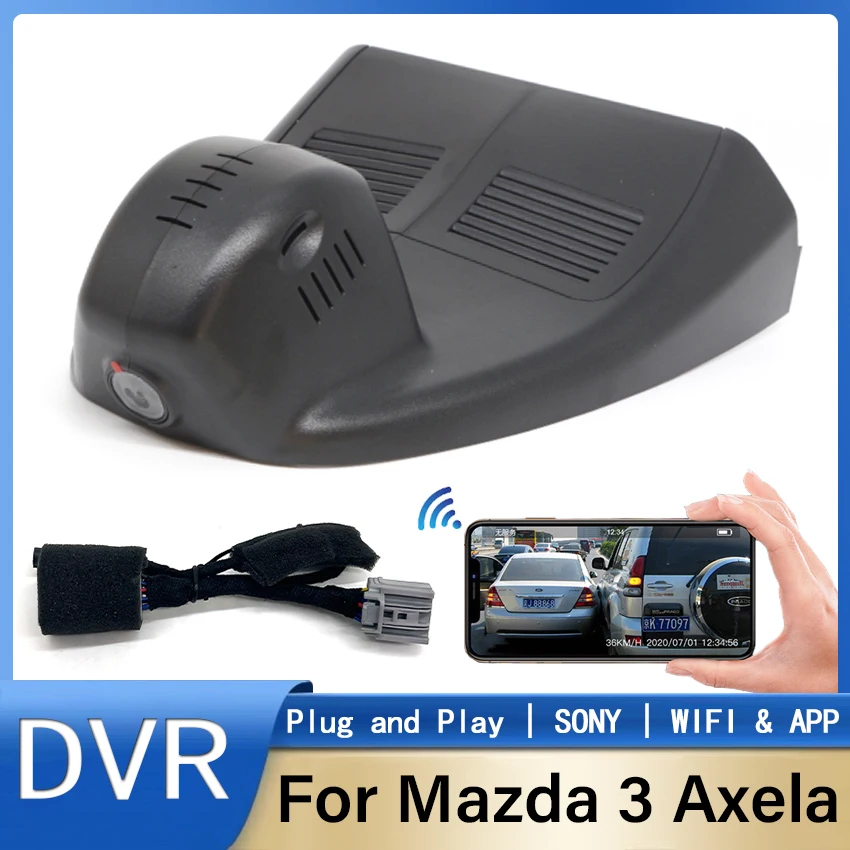 

4K 2160P UHD Front And Rear Camera Wifi Dash Cam Have a sunroof for Mazda 3 Axela 2019-2023,Plug And Play Car DVR APP Control