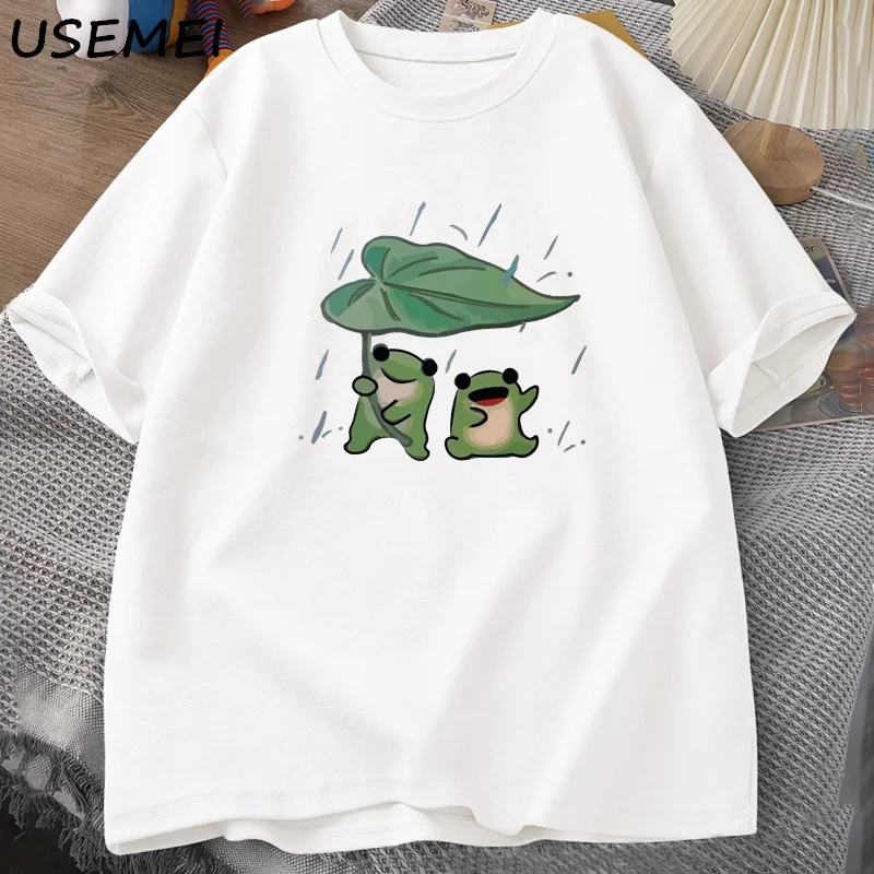 Frog Cute T Shirt Funny Frogs Rain Love Tshirt Men Women Romence T-shirt Casual Cotton Short Sleeve T Shirts Streetwear