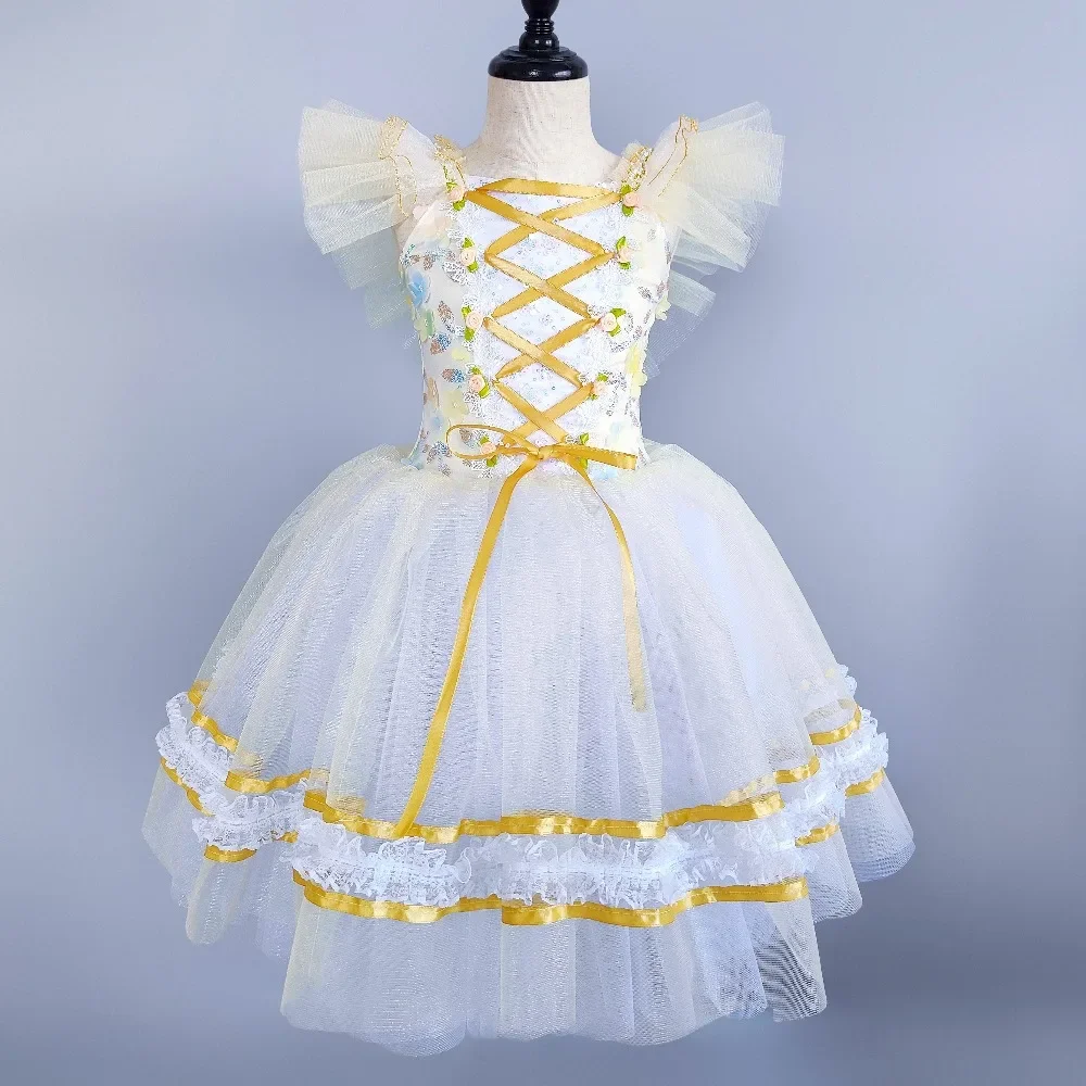 

Kids Clothes Summer Princess Performance Fairy Children Clothing Tutu Dresses Girls Dance Wear Stage Costumes Ballet Dress