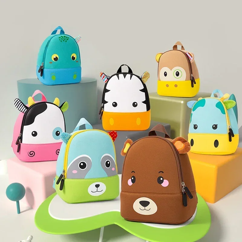 Bonito crianças sacos de escola 3d biomimético animal crianças mochila do jardim de infância meninos e meninas sacos de escola mini mochila saco de livro