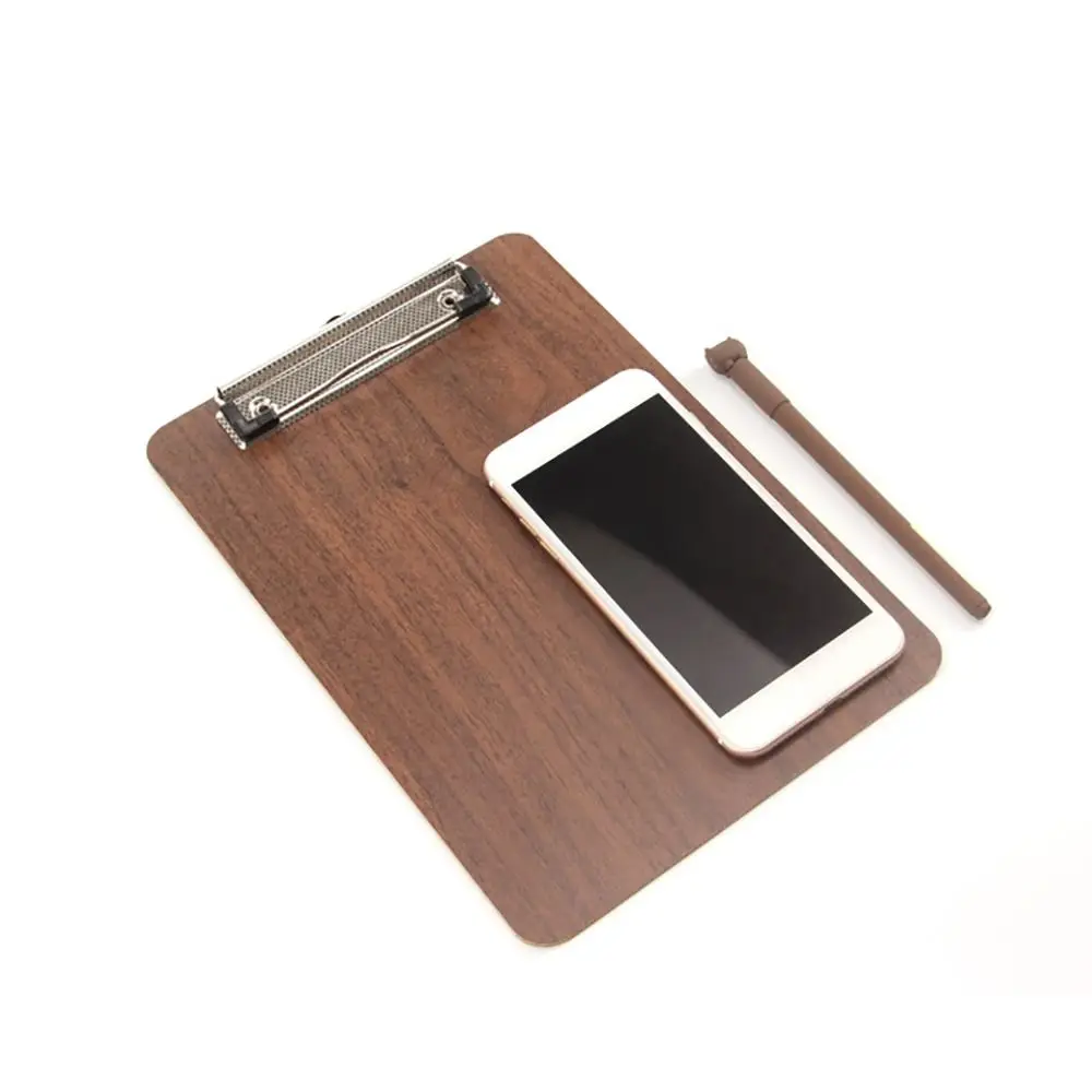 

Simple A4/A5 Wooden File Folder Thickened Hangable Storage Writing Splint Menu Contract Clamp Clipboard Writing Pad