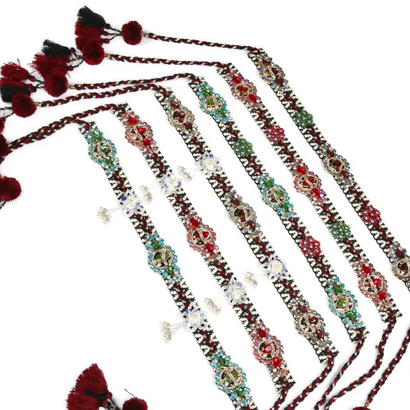 Customized Belly Dance Waist Chain Oriental Dance Waist Decoration Scratch Resistant Tassel Belt Sexy Inlaid Diamond Waist Cover
