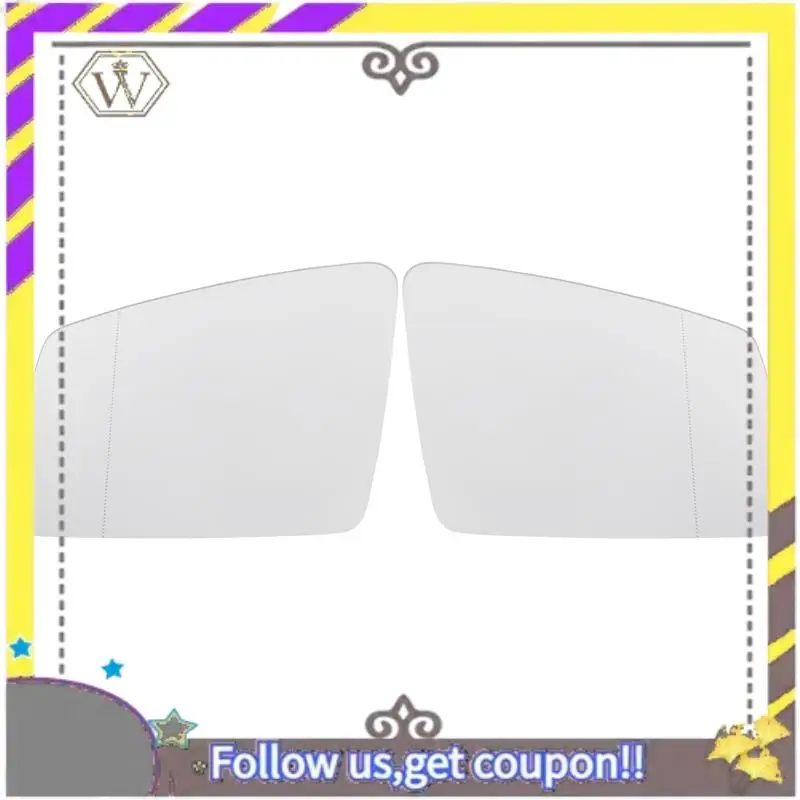 

ABXV-Right+Left Side Rearview Mirror Glass Len 2128100521 2128100621 For Mercedes-Benz A B C E S GLA GLK Class W204 W212 W221