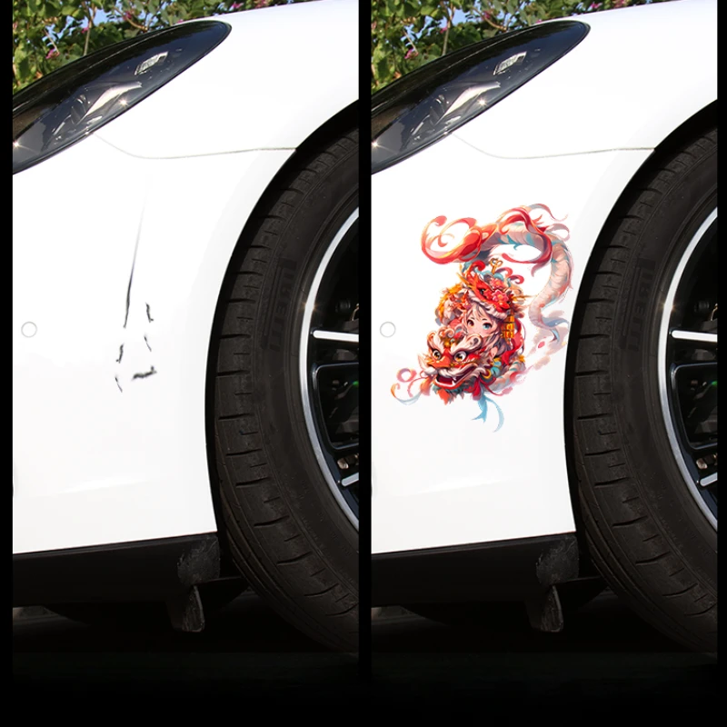Dragon Totem Country Tide Car Stickers Window Bumper Windshield Scratch Covering Decor Motorcycle Front Cowl Fuel Tank Decals