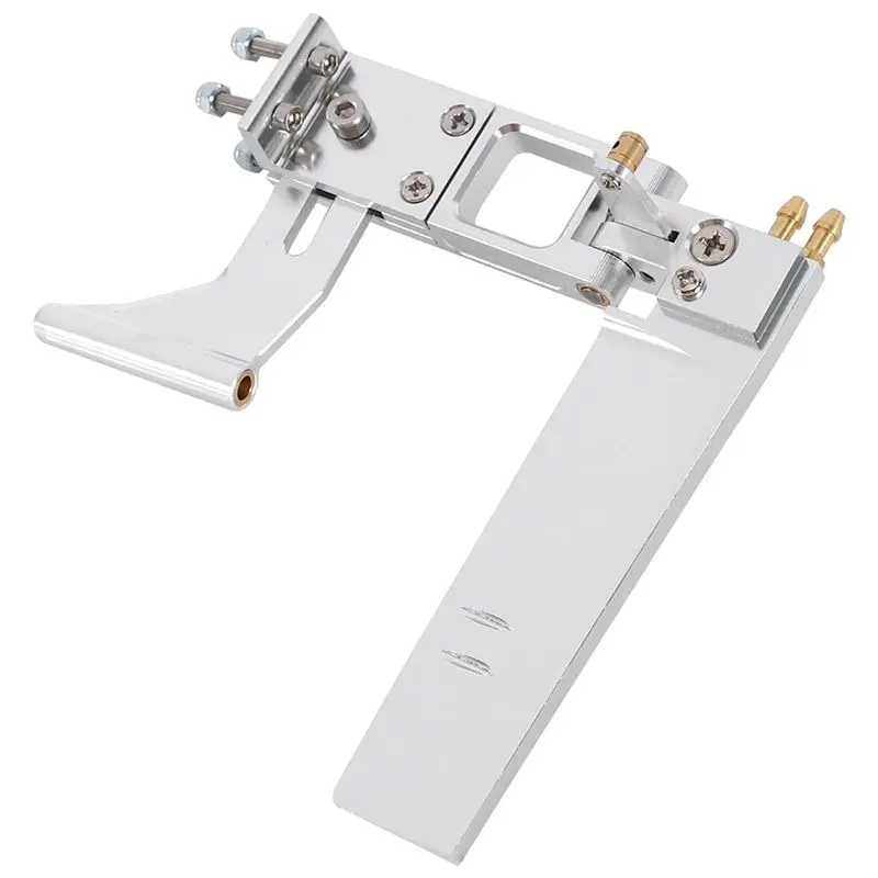 CYGJ-4Pcs Water Absorbing Rudder Aluminum Suction Rudders With Tail 4Mm Shaft Bracket For CAT RC Jet Boats Parts