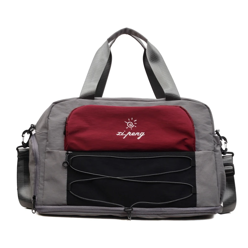 

Fashion-Forward Contrast-Color Luggage Shoe Compartment Design Premium Nylon Fabric Expandable Base for Increased Capacity