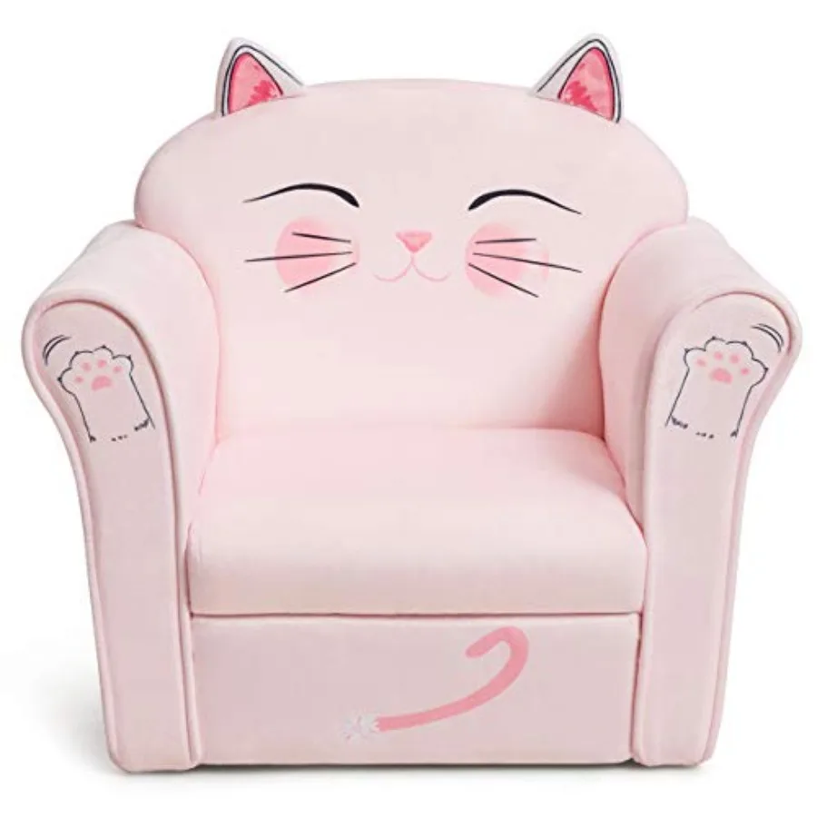 Couch 's Sofa Armrest Chair with Pattern Toddler Furniture w Sturdy Wood Construction Preschool Lightweight Couch Sofa Chair fo