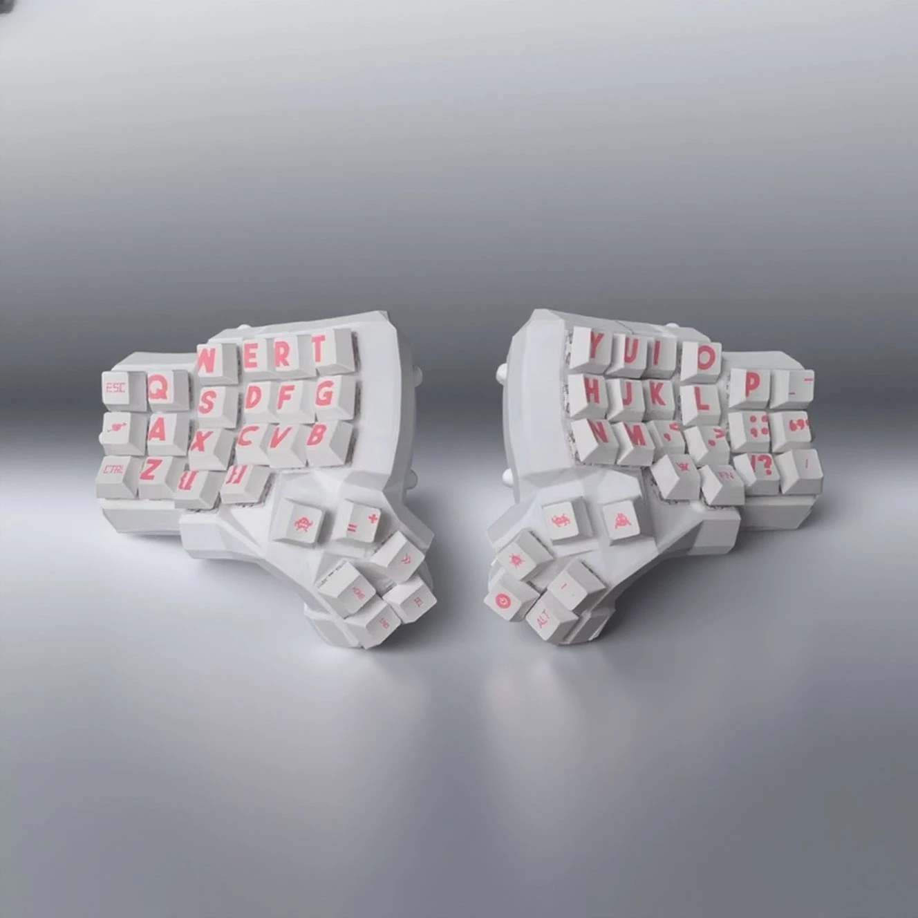 

Dactyl Manuform Split Keyboard Kit Custom 4*6/3*6/6*6/4*5 Wired Single-mode Ergonomic Curved Keyboard Support VIAl Key Change