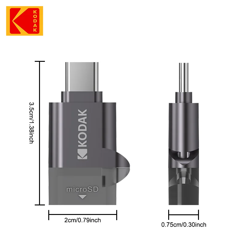 Kodak Type-C 3.0 MicroSD Card Reader C100 High-speed Transmission