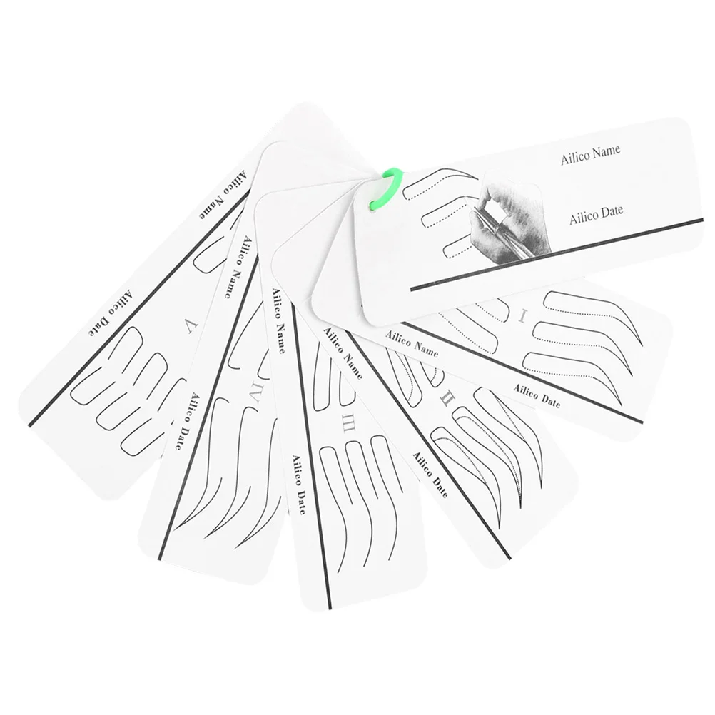 1 Juego de plantilla de papel para cejas, herramienta de maquillaje duradera profesional, guía moldeadora de cejas para cejas perfectas, plantillas para cejas