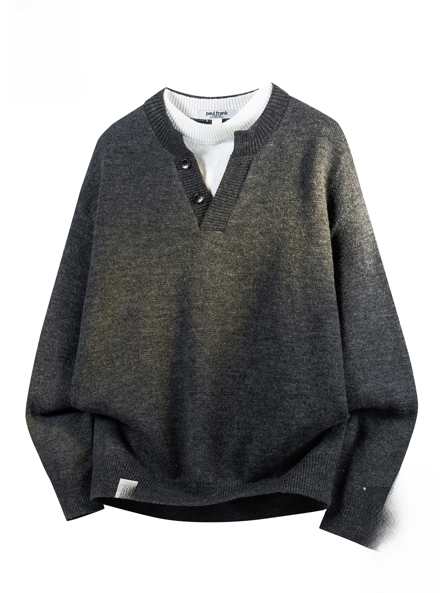 

PaulFrank M round Ne Knitted Sweater Casual Warm Patchwork Autumn Winter Faion Polyester Blend Comfortable Fit Top