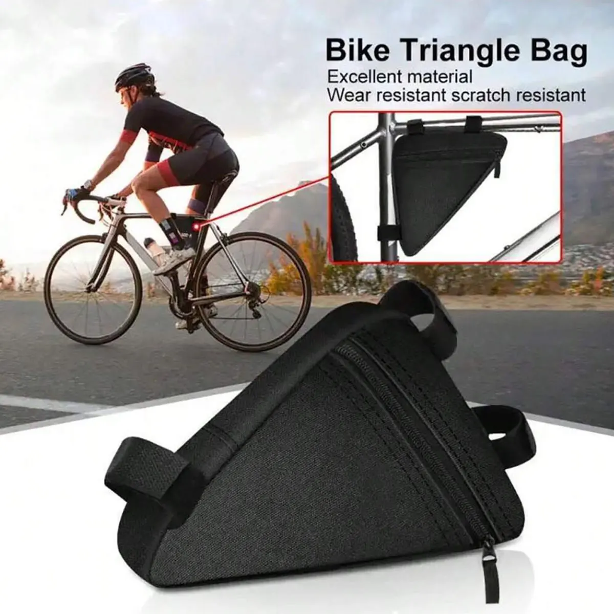 

Bicycle Front Frame Handlebar Triangle Bag Waterproof Cycling Bags Bike Parts Accessories