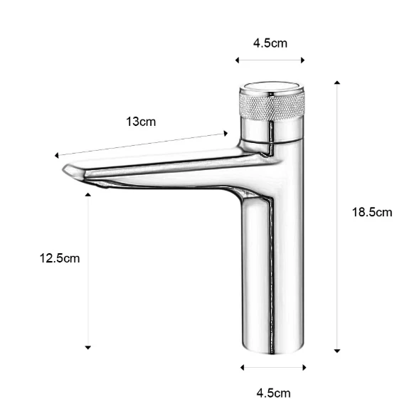JIENI Chrome High-Tech Generazione d\'acqua Display digitale a LED Rubinetto per lavabo Miscelatore Rubinetto per bagno Rubinetto dal design moderno