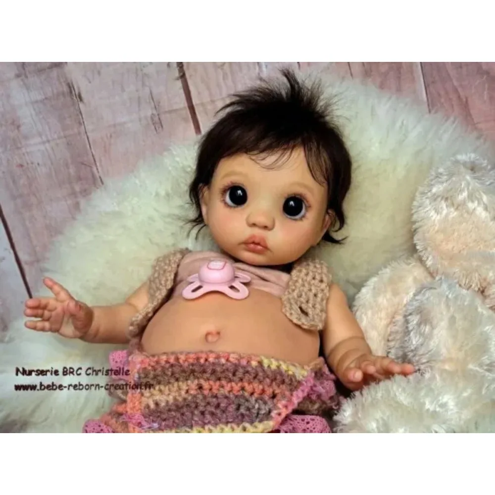 16inch Unfinished Unpainted Reborn Doll Kit Peeka DIY Doll Parts with Belly and Cloth Body Muñeca Kit Reborn Bebe