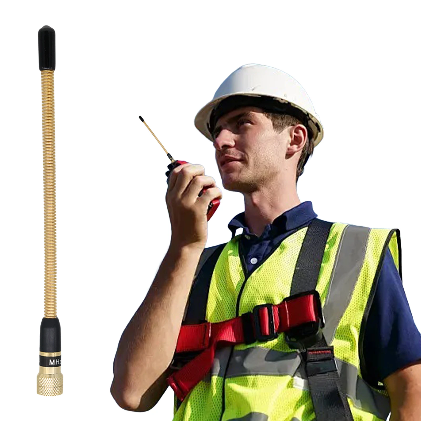 Bnc Plug Rubber Antenne 136-174MHz for SMA-Male Gold-Plated for Spring Antenna Two Way Radio VHF Antenna Walkie-Talkie Accessory view 3