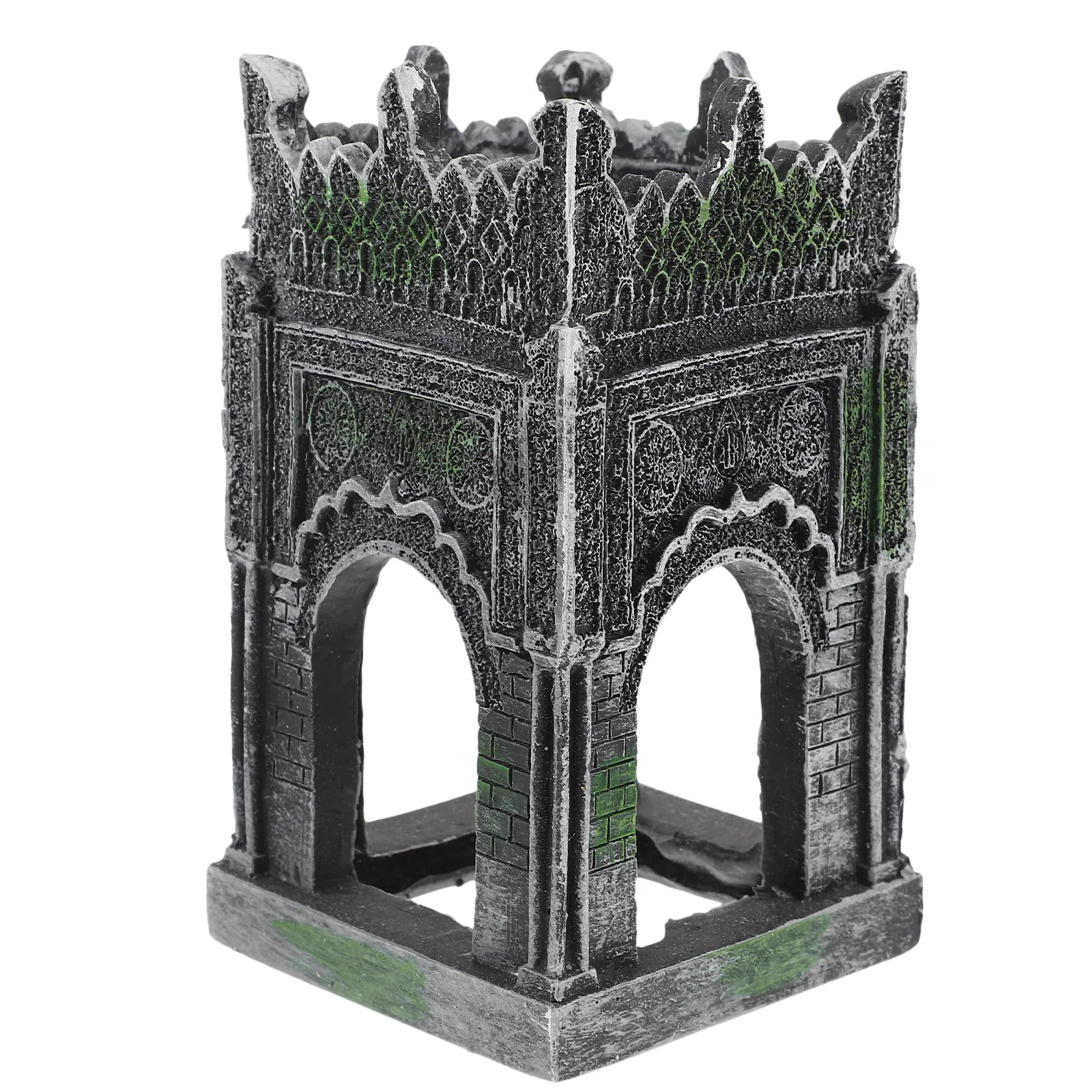 

Fish Tank Landscaping Resin Castle Hideout for Aquarium Decor Supplies with Lifelike Appearance and Delicate Details Enhancing