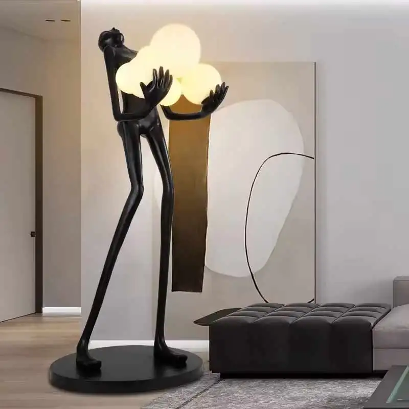 

Living room corner resin sculpture floor lamp
