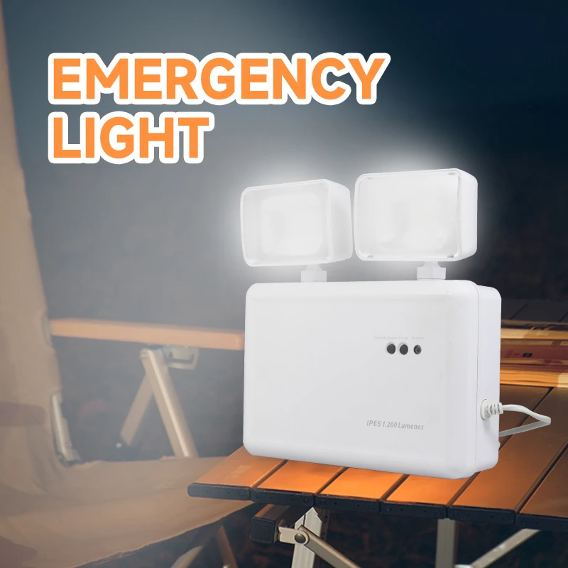 IP65 luce di emergenza LED doppie teste evacuazione che indica la lampada ricaricabile luci antincendio a parete per interruzione di corrente