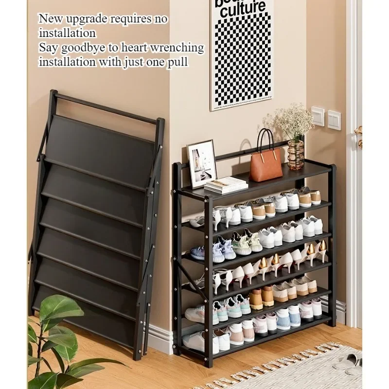 Foldable, installation-free shoe rack, one piece is approved and used immediately, and multi-functional storage dormitory