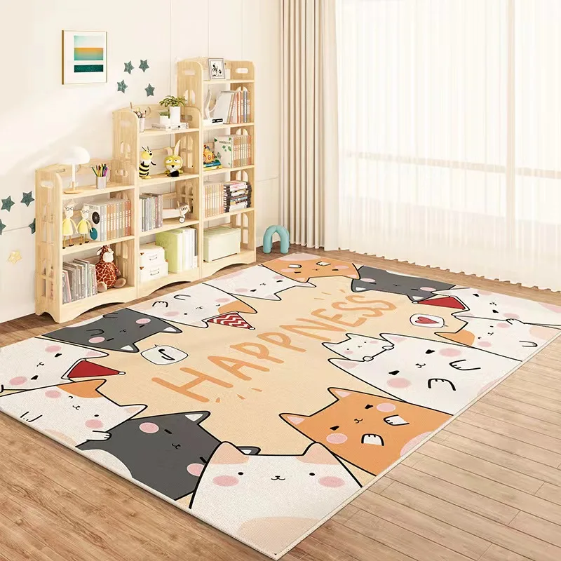 

VIKAMA Crystal Pile Carpet Living Room Bedroom Children's Room Crawling Mat Baby Game Blanket Washable Dirty Resistant Rugs