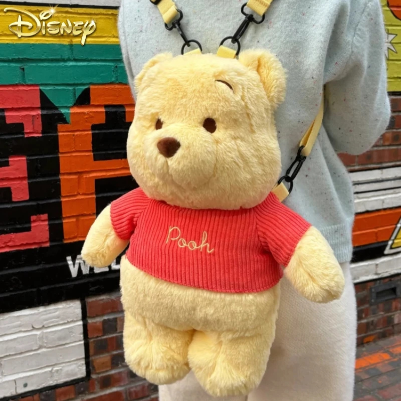 

Genuine Disney Kawaii Donald Duck Plush Backpack Doll Winnie The Pooh Judy Nick Lotso Cartoon Figure Bag Anime Peripheral Toy