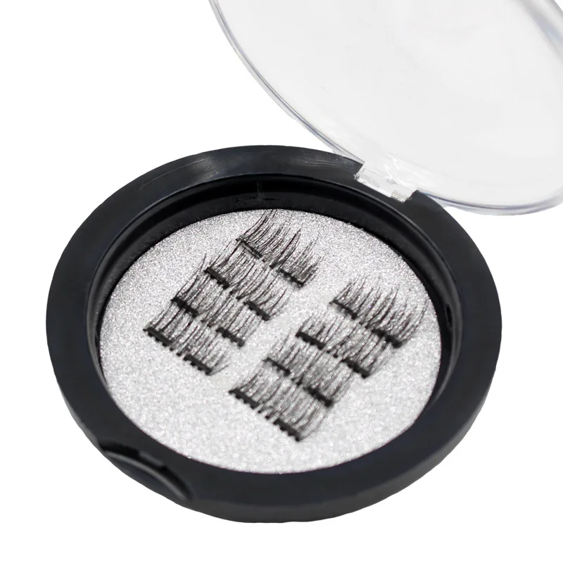 4/8pcs Magnetic Eyelashes with 2 Magnet Half Eye Natural Reusable Glue Free 3d Mink Fake Eyelash Extension Long Lasting Makeup