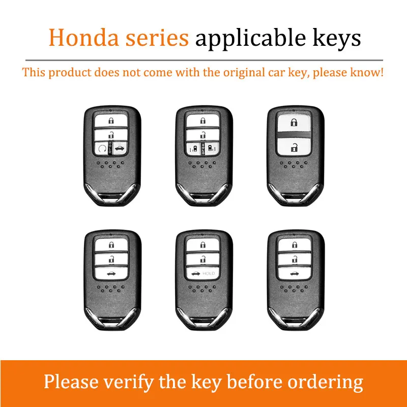 Zinc Alloy Car Remote Key Case Cover Shell For For Honda CRV CR-V Fit Civic Accord HR-V HRV City Odyssey XR-V Keychain Protector