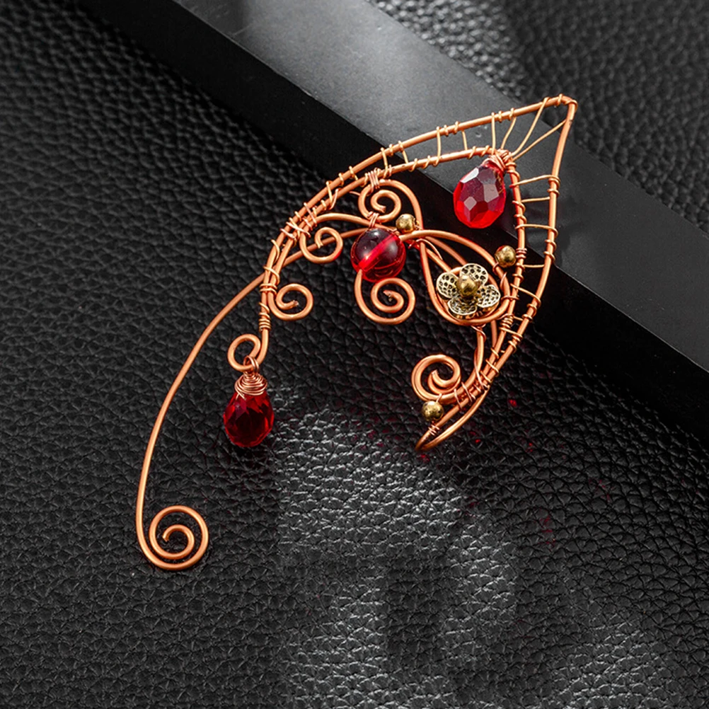 

Ear Clip Earrings Fairy Cuff Vintage Minimalist Jewelry Accessories for Women Copper Non Piercing Elf Earrings Aesthetic
