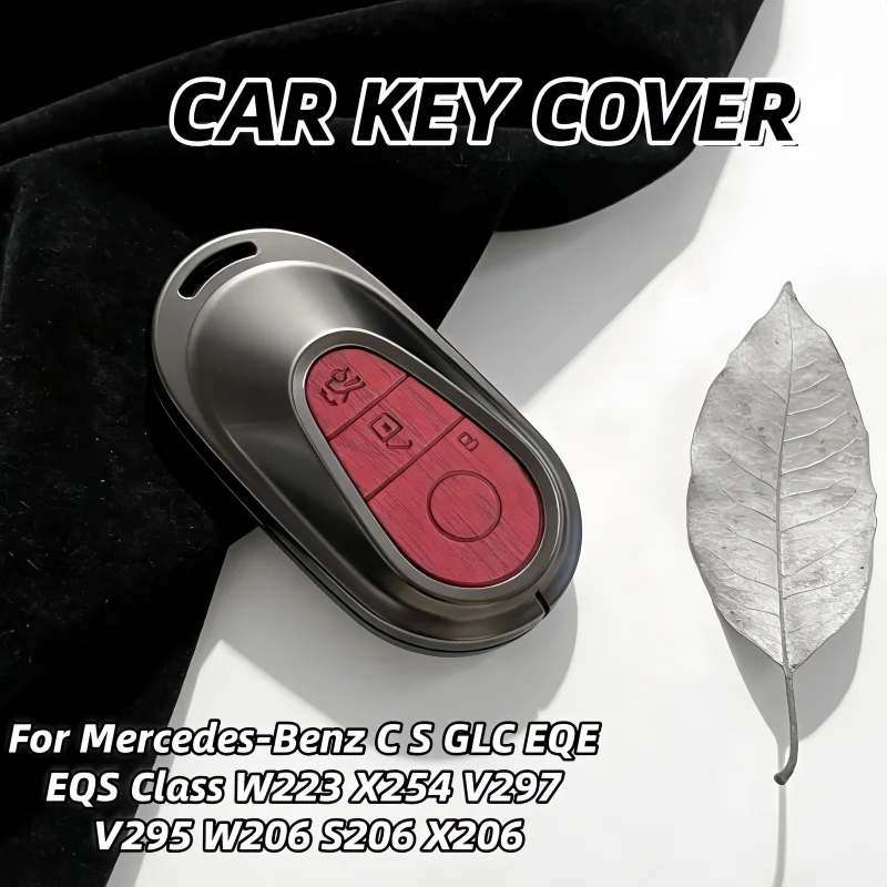 

For Mercedes-Benz C S GLC EQE EQS Class W223 X254 V297 V295 W206 S206 X206 Metal Car Key Fob Case Cover