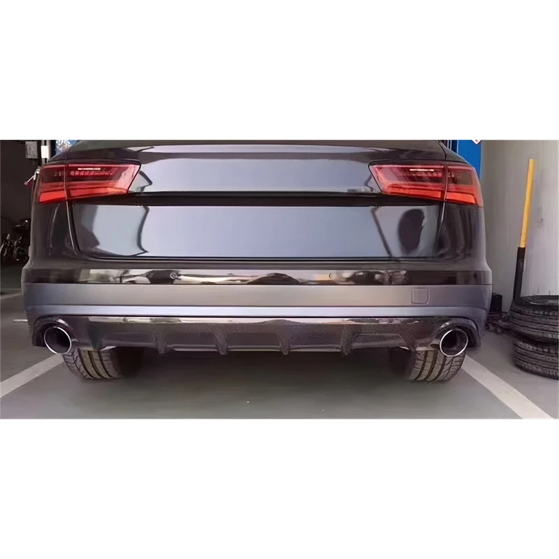 

High Quality Real Carbon Fiber Rear Bumper Diffuser Lip For A6 Allroad 2016-2018