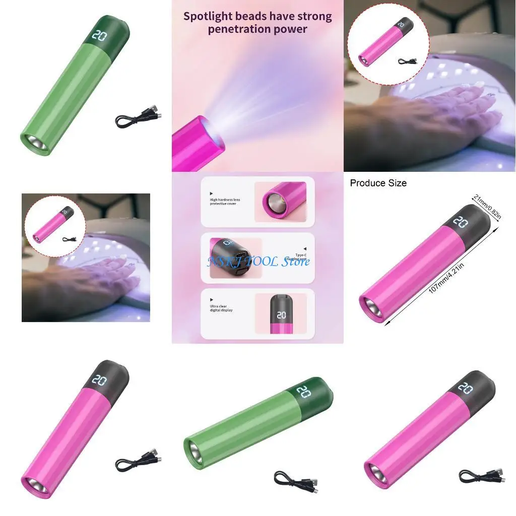 

L8RC Digital Display Light Rechargeable Curing Tool Travel Curing Light