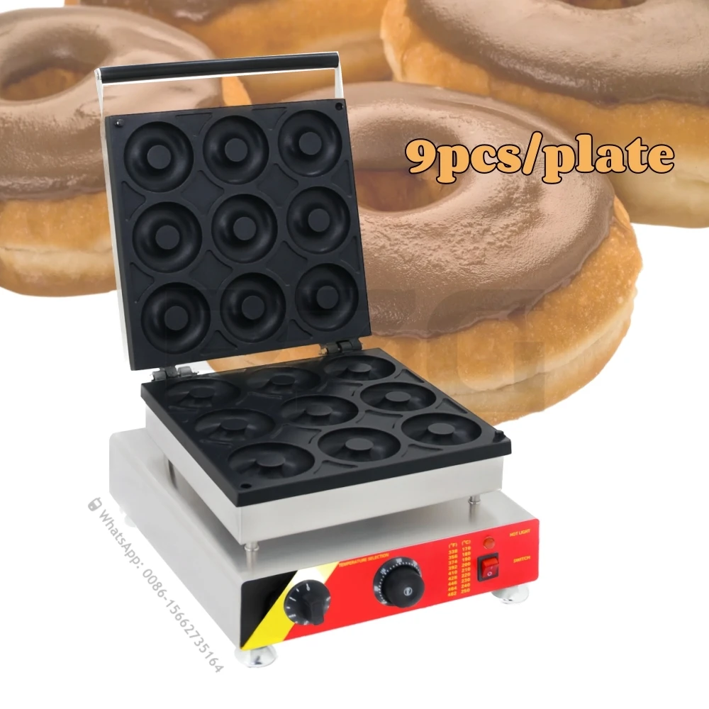 

Restaurant 2500w 9pcs/Batch 9cm Portable Electric Donut Machine Maker Commercial Donut Making Machine Bakery For Sale