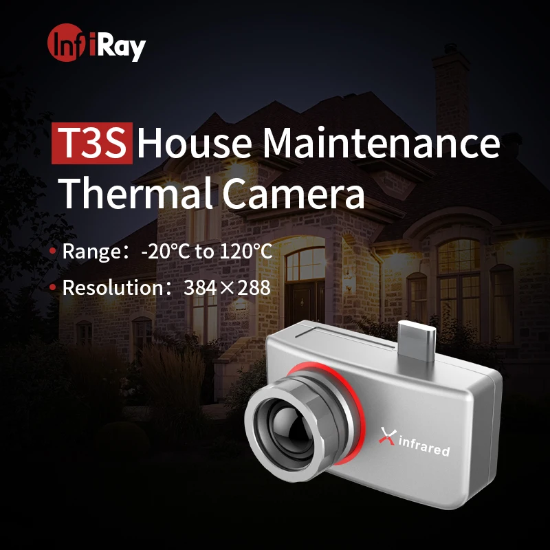 InfiRay T3pro Thermal Camera Industrial Thermal Imaging Camera of Smart phones Android Type C Imager Outdoor Night Vision Device