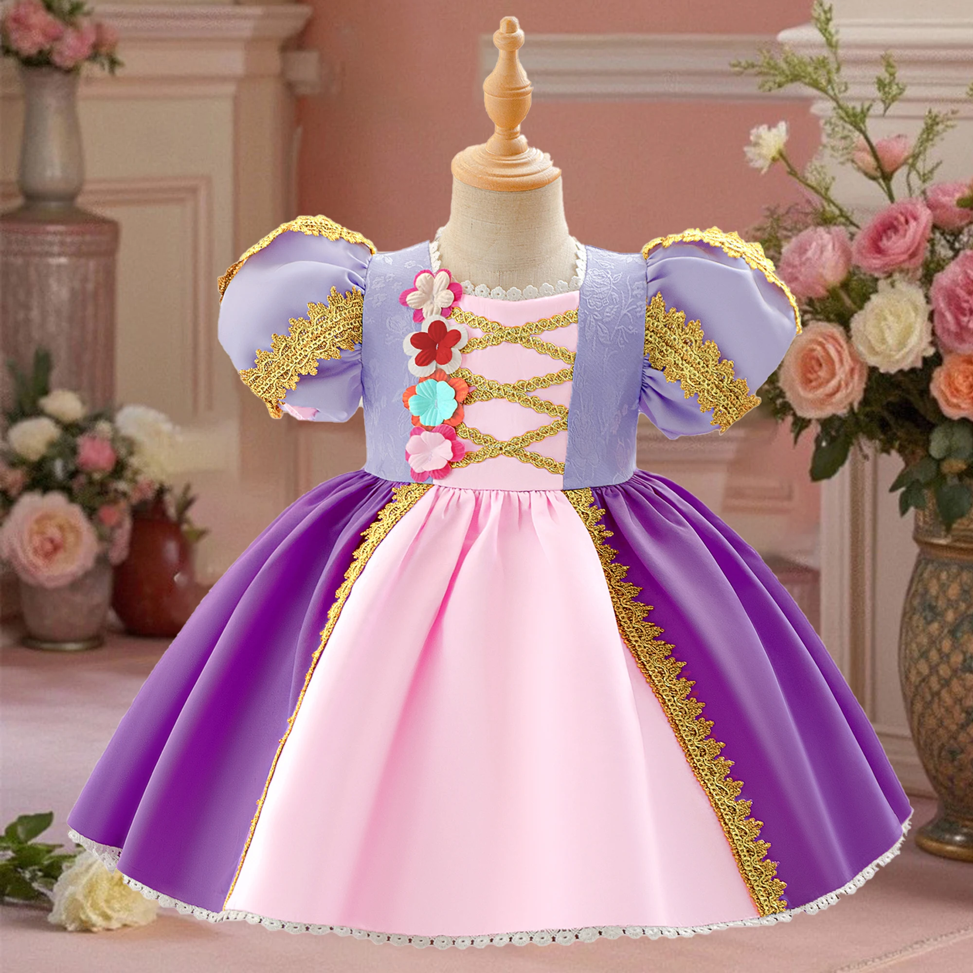 

Lolita Rapunzel Sleeping Beauty Baby Girls Dress Christmas Costumes Maid 1st Birthday Wedding Princess Party Dress Kids Clothing