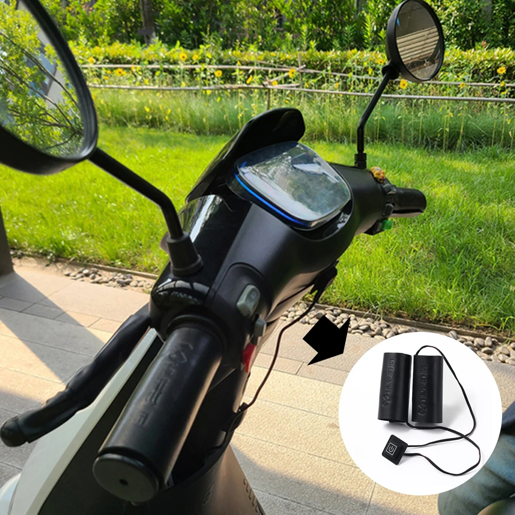 Electric Heated Grip Cover USB Anti Slip Winter Motorcycle ATV Scooter Heated Grips 6 Gear Waterproof Anti Vibration with Switch