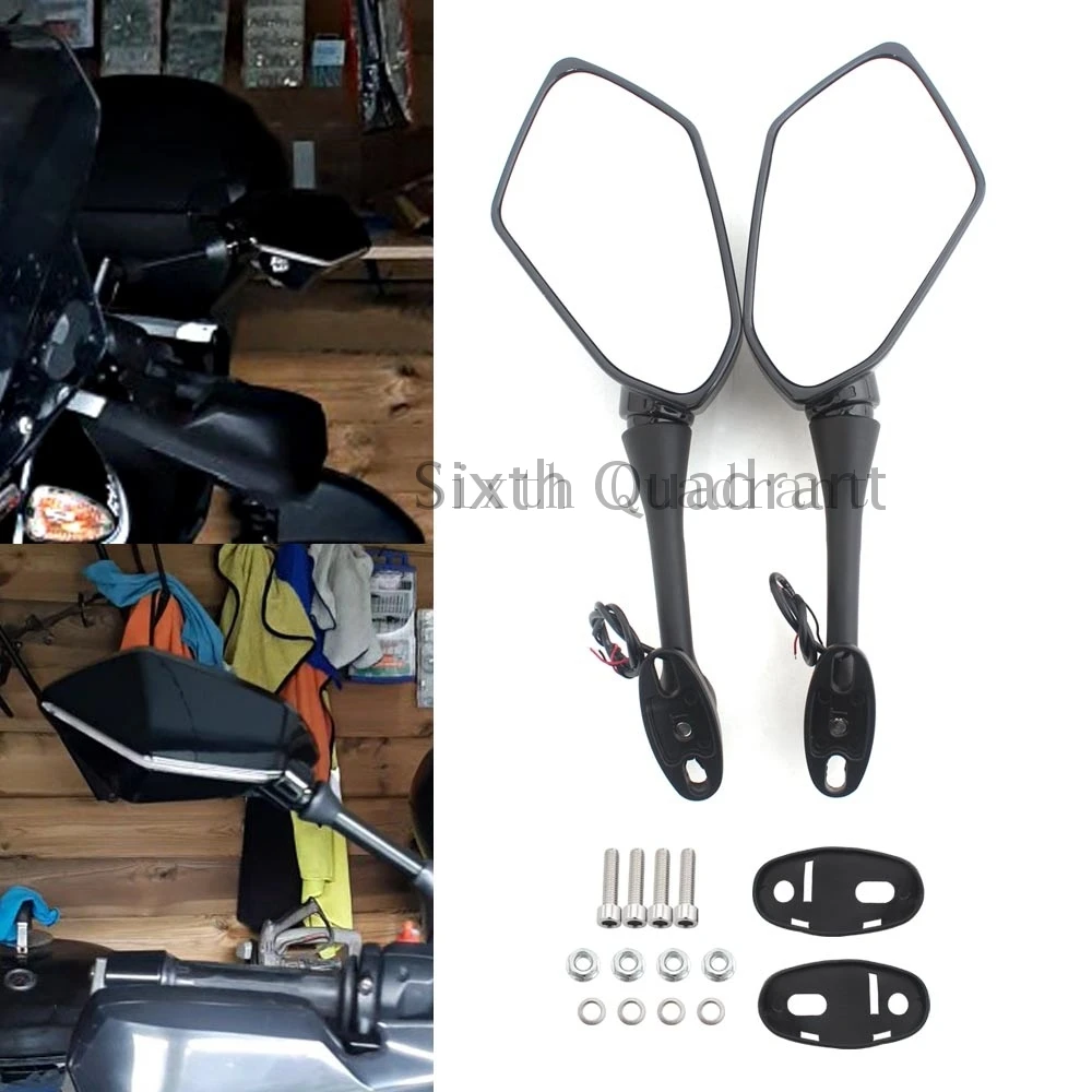 

Black Motorcycle Mirrors Bike/Motorbike Left & Right Rear View/Side Pair Moped For HONDA CBR600RR 2003-2019 CBR1000RR 2004-2007