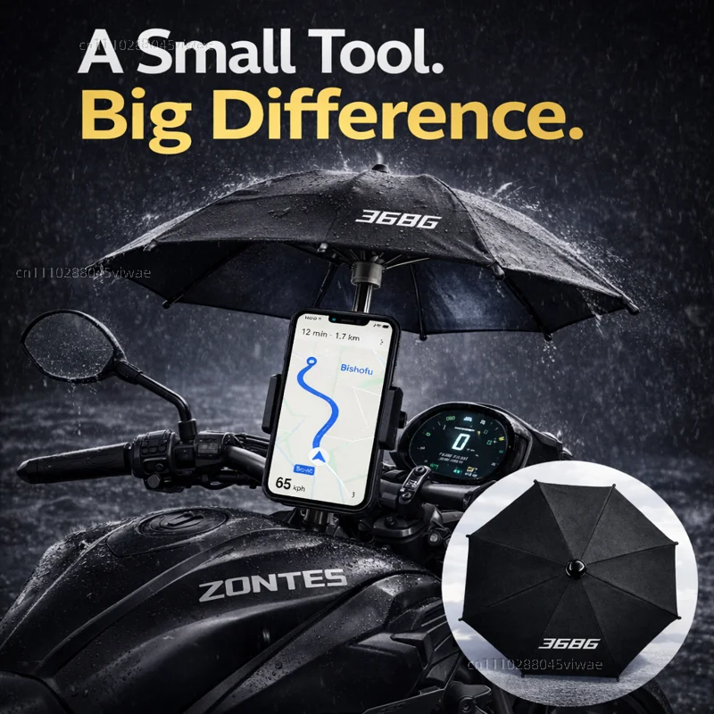 

Держатель для телефона и зонта для мотоцикла Zontes 368G, водонепроницаемый, солнцезащитный, антибликовый, дождезащитный, крепление на руль для GPS