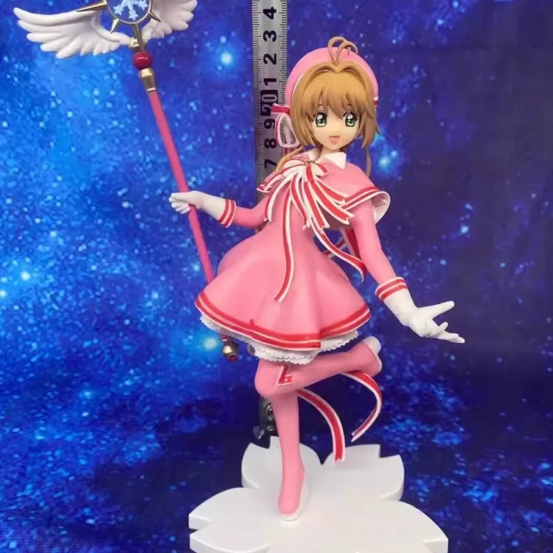 22cm originale Sega Action Figure Cardcaptor Sakura Kinomoto Sakura Kawaii Pvc Anime Figure Collection modello Room Decor Gift