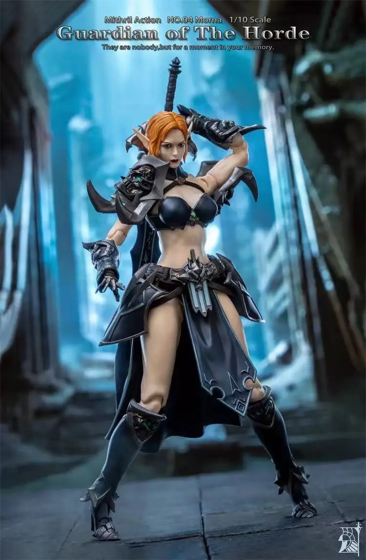 In Stock Original Mithril Action NO.04 WOW 1/10 Scale Guardian of The Horde Elf Female Swordsman Mona Morna 7Inch Action Figure