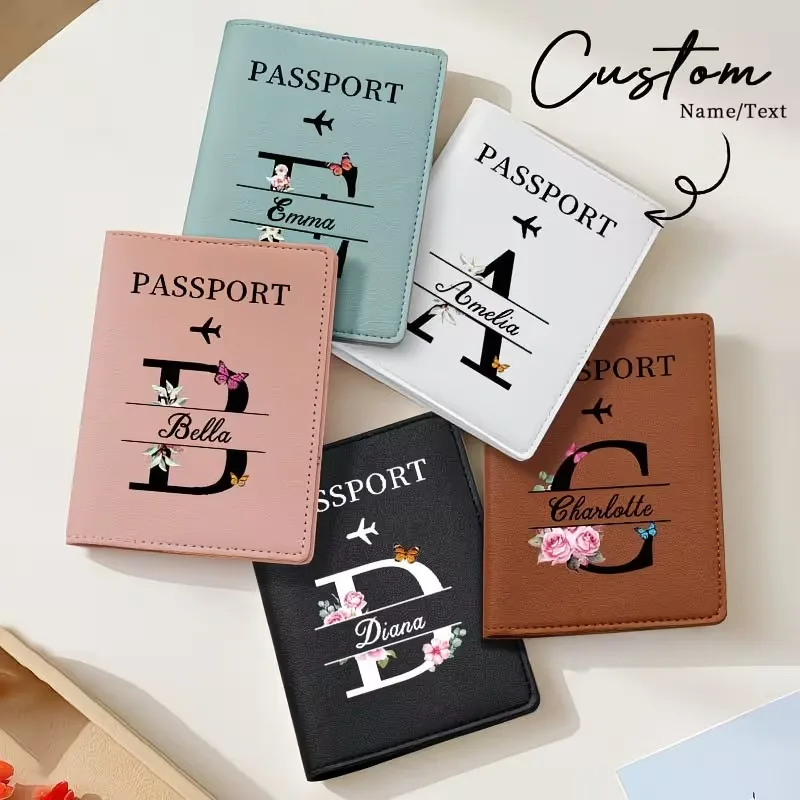 Custom Passport Holder with Custom Name - 26 Letters and Surname. Fashionable Foldable Travel Accessory, Lightweight and Durable