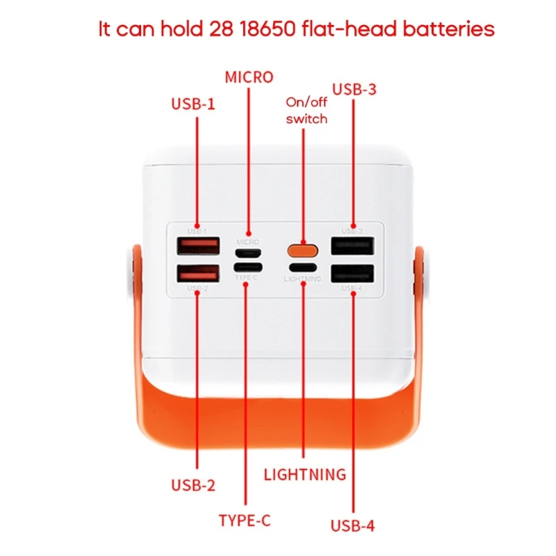 Quick Charge 28 X 18650 Dual USB Power Bank Case QC 3.0 5V PD DIY Holder Box With Digital Display Screen Drop Shipping