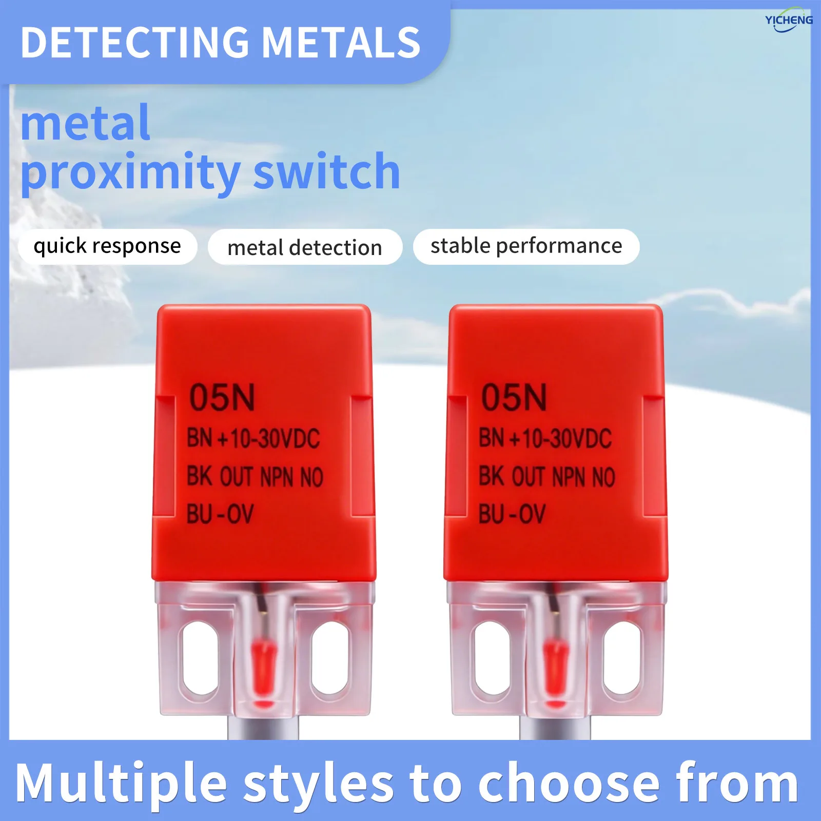 1Pcs Inductive proximity switch sensor,detection distance 5mm, DC10-30V,1.3metre Cable