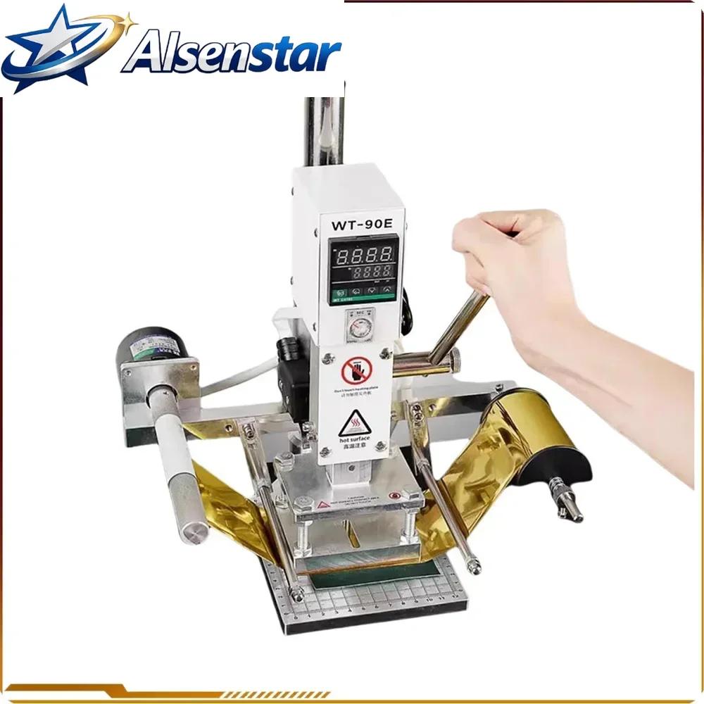Hot Foil Stamping Machine Leather Stamp Emboss Press Tool Logo Custom Manual Digital PVC Card Book Paper Heat Press Machine